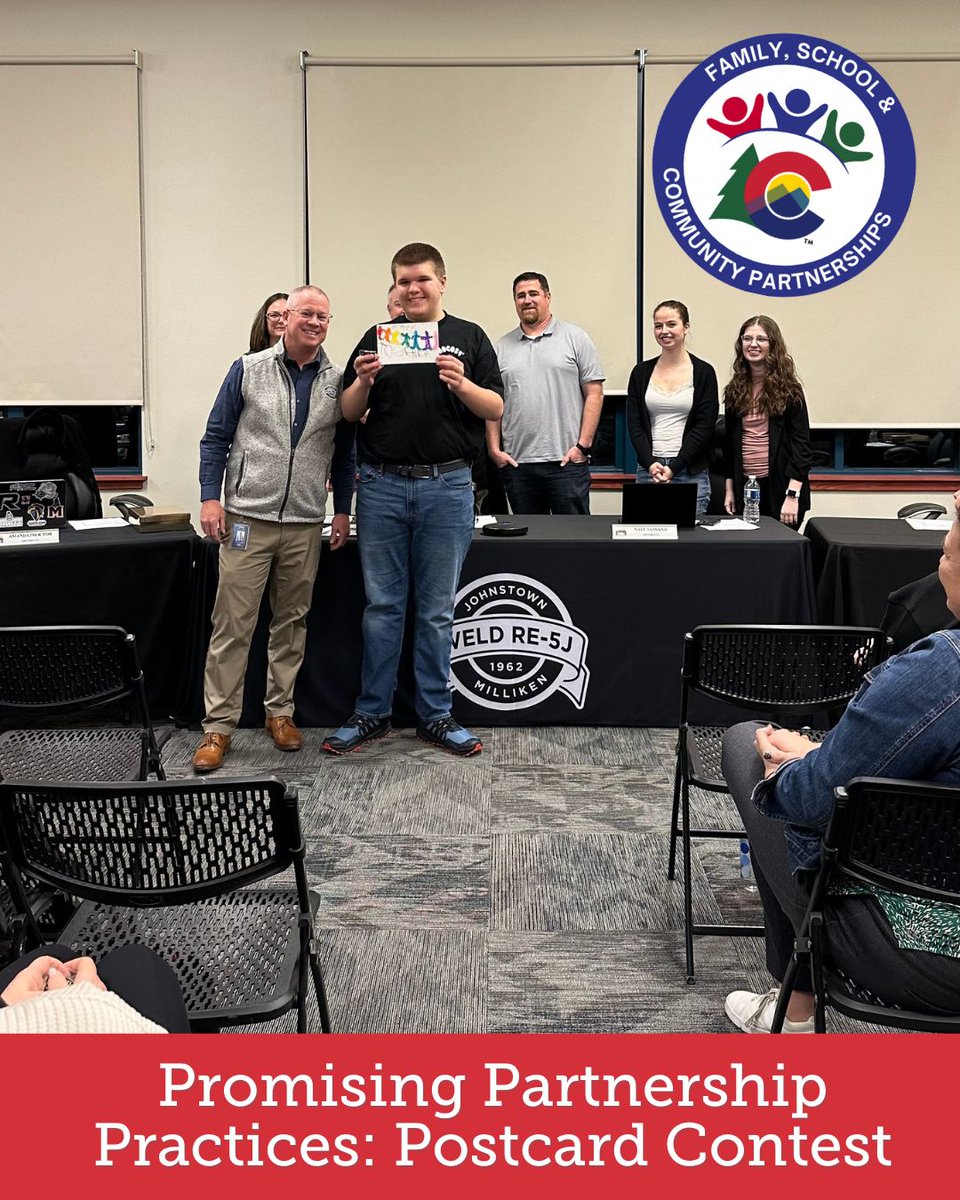 codepted's tweet image. To continue our celebration of Family, School, and Community Partnerships month, we&apos;re highlighting some of these Promising Partnership Practices! One of these practices was the postcard art contest at Weld RE-5J School District.