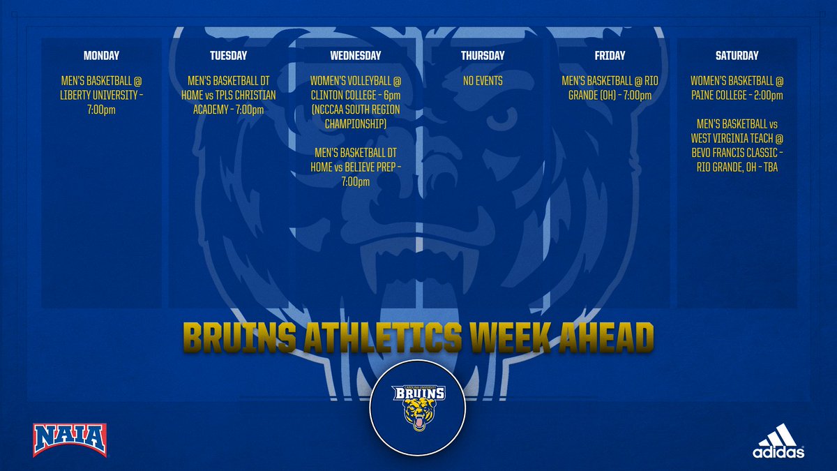 Get ready to support our Bruins as we take on a thrilling week of competitions!  📣 #GoBruins