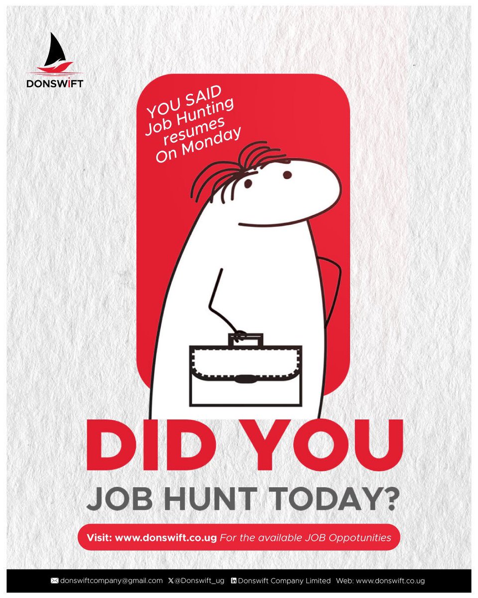 Donswift_ug's tweet image. Stay consistent. Your dream job is out there.😎😎

#JobSearch #MotivationMonday