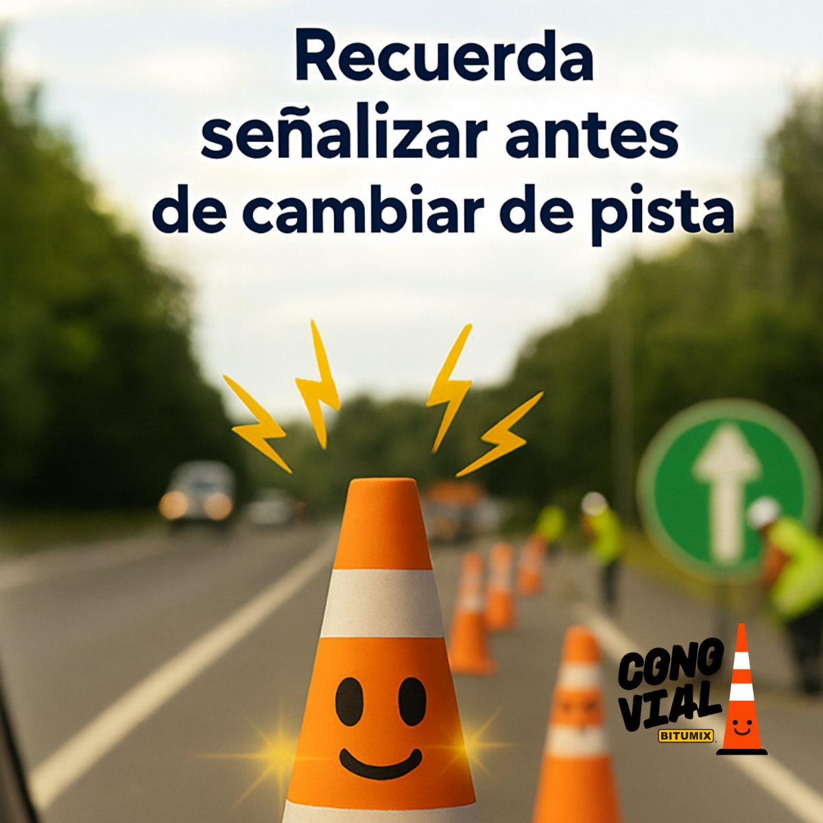 ⚡ Conducir responsablemente es reaccionar a tiempo: bajar la velocidad, cambiar de pista con anticipación. 🚦 Cada cono recuerda que la seguridad vial es un compromiso con la vida. 
💡 En Bitumix trabajamos contigo.
#TrabajosEnLaVia #ConoVial #AtentoalCono