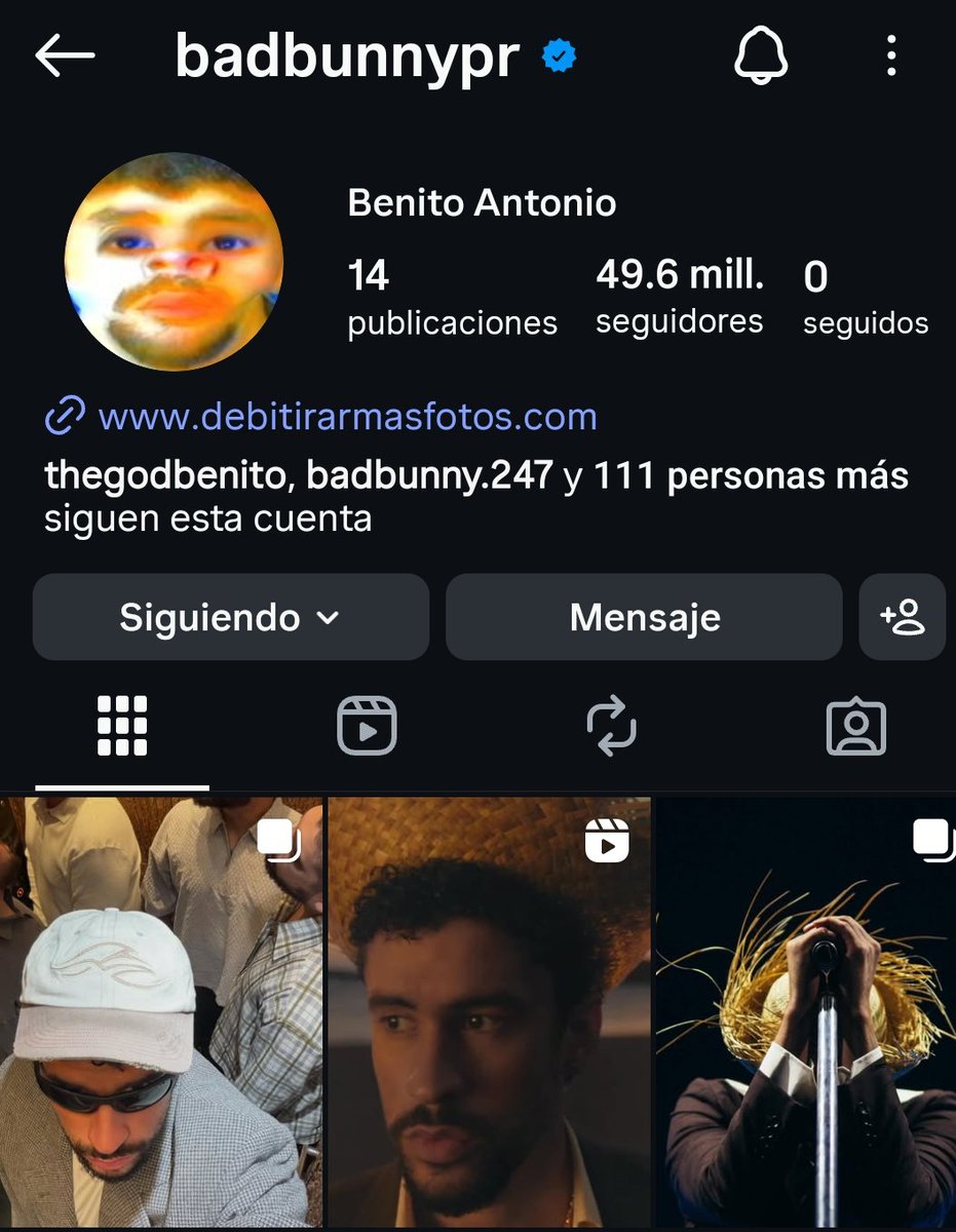 keiveiec's tweet image. Bad Bunny sigue archivando sus publicaciones en Instagram 👀