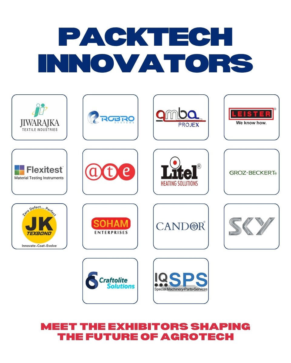 techtextilindia's tweet image. Smarter, safer packaging. Discover #PackTech at #TechtextilIndia 2025 — textiles revolutionizing logistics &amp;amp; durability. 

📍 Hall 4, Bombay Exhibition Centre, Mumbai,
🗓️ 19 to 21 November 2025
🔗 Register Now: - shorturl.at/KfVxE

#PackagingInnovation #TechnicalTextiles