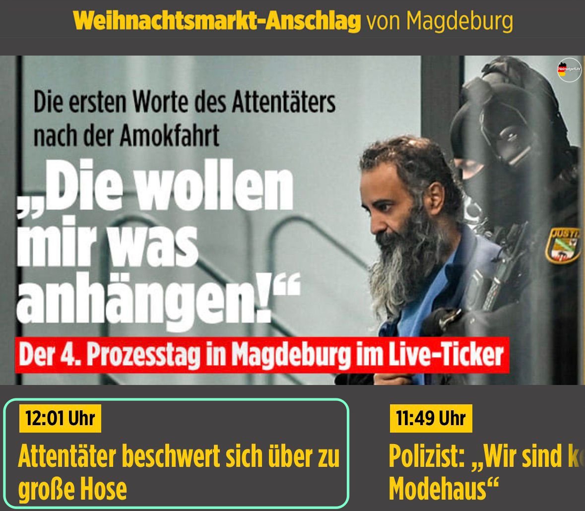 Ein 6-fach-Mörder beschwert sich über die Kleidung im Knast.

Das kann man sich nicht ausdenken.