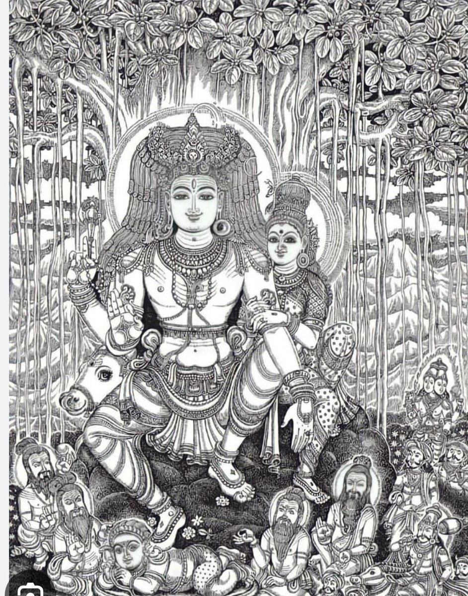 Aadii009's tweet image. Anyone who has read Ramcharitmanas knows that there Shiva is seated under a banyan tree along with his shakti and is destroying the illusion regarding reality of Rama (ब्रह्म)

And Baba repeatedly calls him Guru.