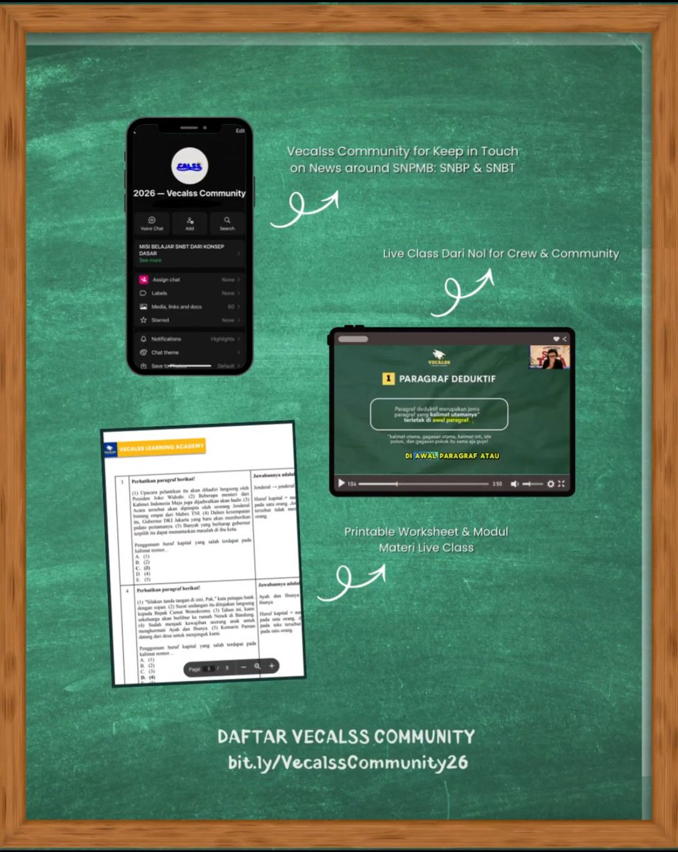 sabinverse's tweet image. WIB (WAKTU INDONESIA BERBAGI)🔥

Karena dari menfess kemarin banyak yg mau ikut, ini aku spill yaa. Minggu ini ada kelas Dari Nol SNBT @vecalss, bakal dipull up 2 tutor UI✨
Buat yg mau mulai dari dasar, ini golden chance bgt sumpah🏃🏻‍♀️🌟

Secure spot kalian skrg ⏳
Link di bawah👇🏻