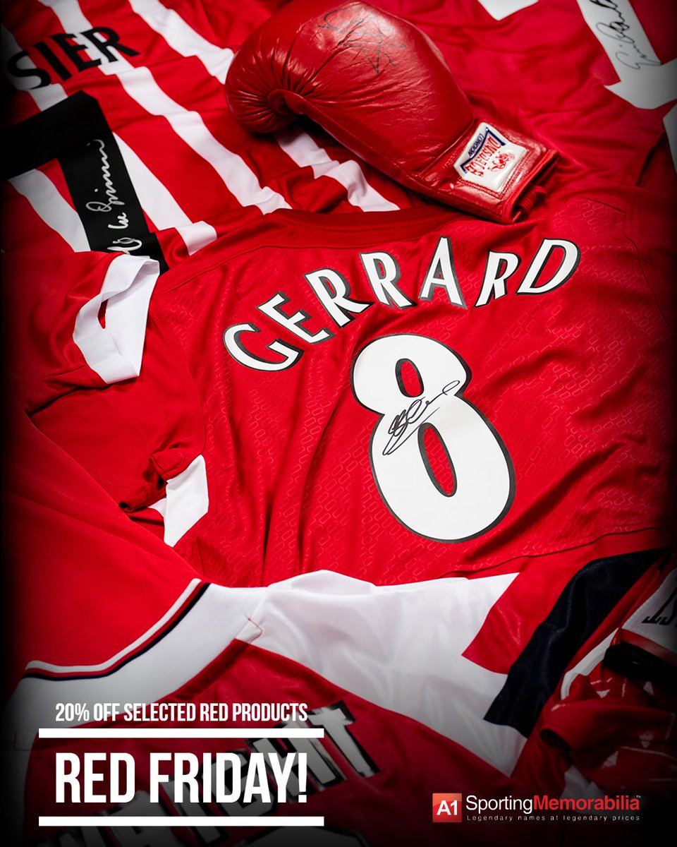 Our Red Friday sale is live now! 20% OFF selected red products!🔴

Shop now!🛒

#SignedMemorabilia #memorabilia #REDFridays