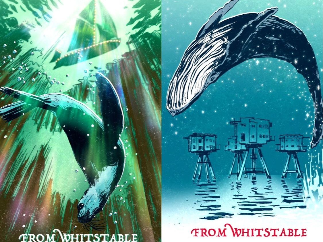 Unveiling our new charity Christmas Cards! 🎄 The festive Wild Whitstable series  by Quinton Winter features 4 stunning local scene designed specially for the Horsebridge. 4 pack £3.50 or £1 each. Every purchase helps TheHorsebridge  #ChristmasCards