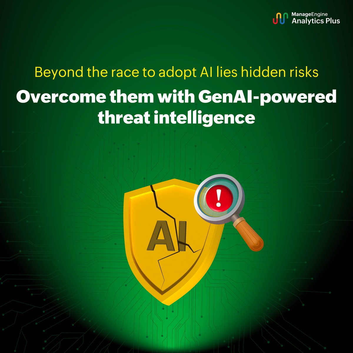 manageengine's tweet image. AI adoption is at an all-time high, and so are its hidden threats. But traditional risk assessments and threat detection are failing to tackle them. Discover how GenAI-powered cyberdefense automates threat prevention and closes compliance gaps. 
 
mnge.it/uq5pD