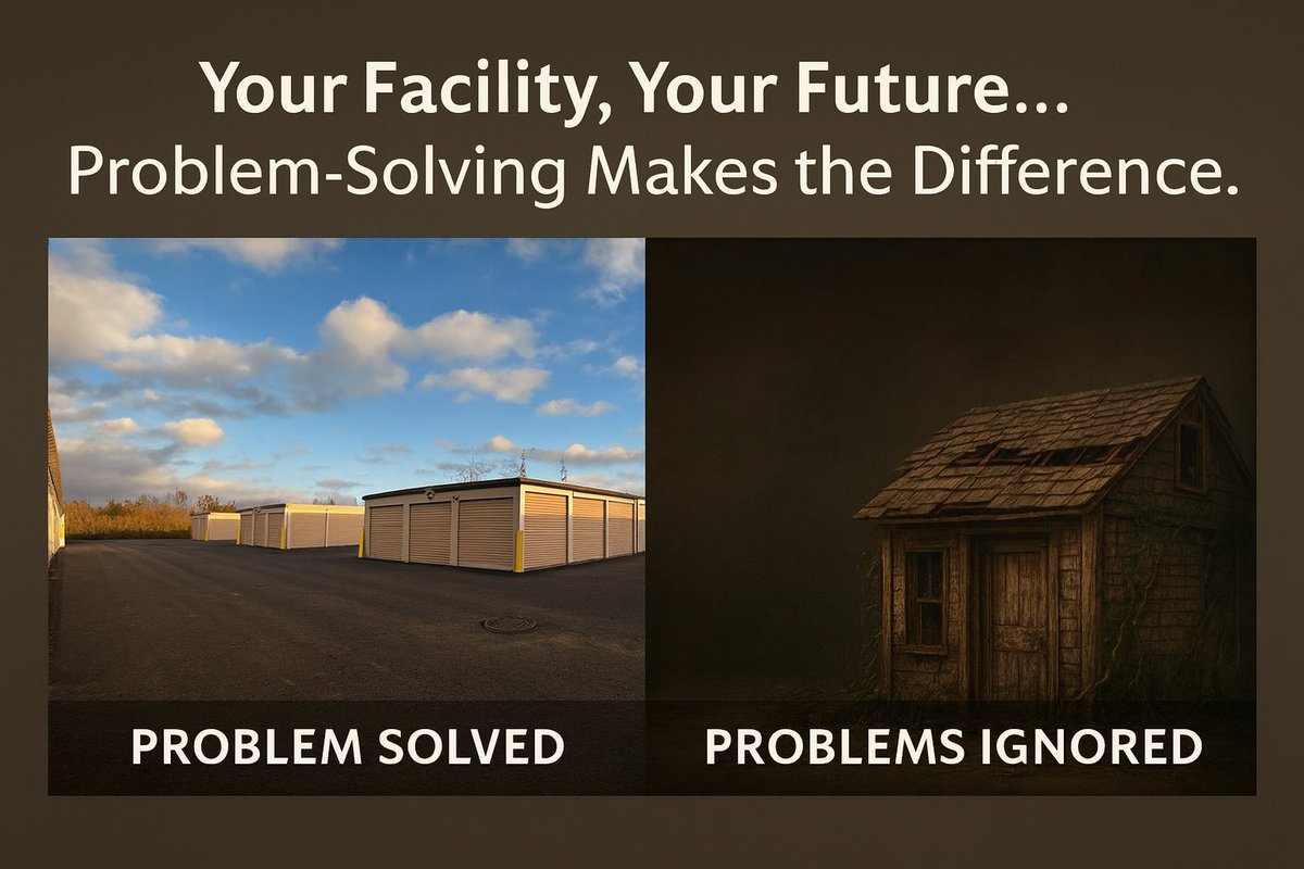 Andreastmakris's tweet image. Your Facility, Your Future… Problem-Solving Makes the Difference.

In self storage, two owners can start with the exact same building—but end up with completely different results.
The difference?
How they solve problems.

Some owners stay proactive:
✔️ They keep an eye on…
