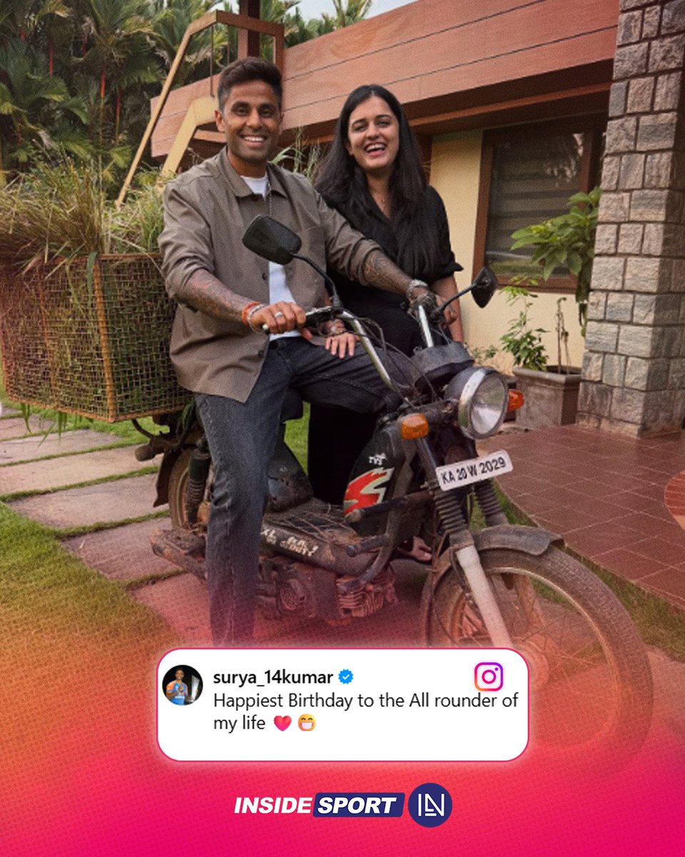 InsideSportIND's tweet image. India&apos;s T20I skipper Suryakumar Yadav wishing his life partner Devisha Shetty a very Happy Birthday 🎉🎂🏏

#SuryakumarYadav #DevishaShetty #HappyBirthday #IndianCricket #Insidesport #CricketTwitter