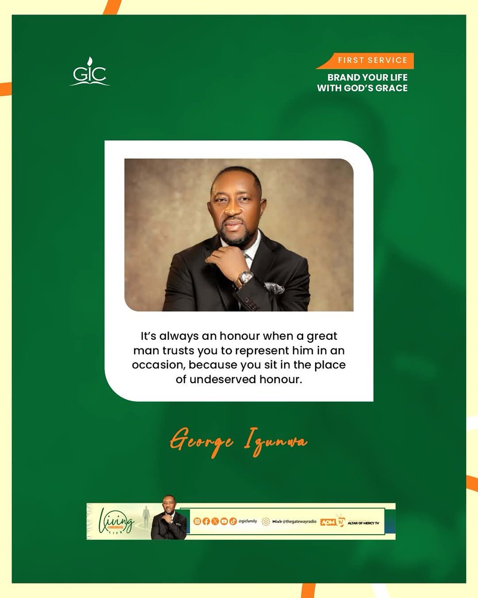 GICfamily's tweet image. Live a life that reflects Gods grace.
PST George Izunwa 

#sundayservice #gicfamily #firstservice