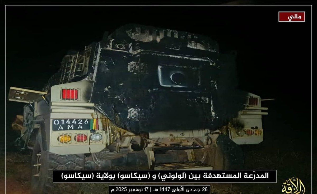 KargnHasret's tweet image. #Mali
#Jnım released photos of the armored vehicle targeted by an IED.