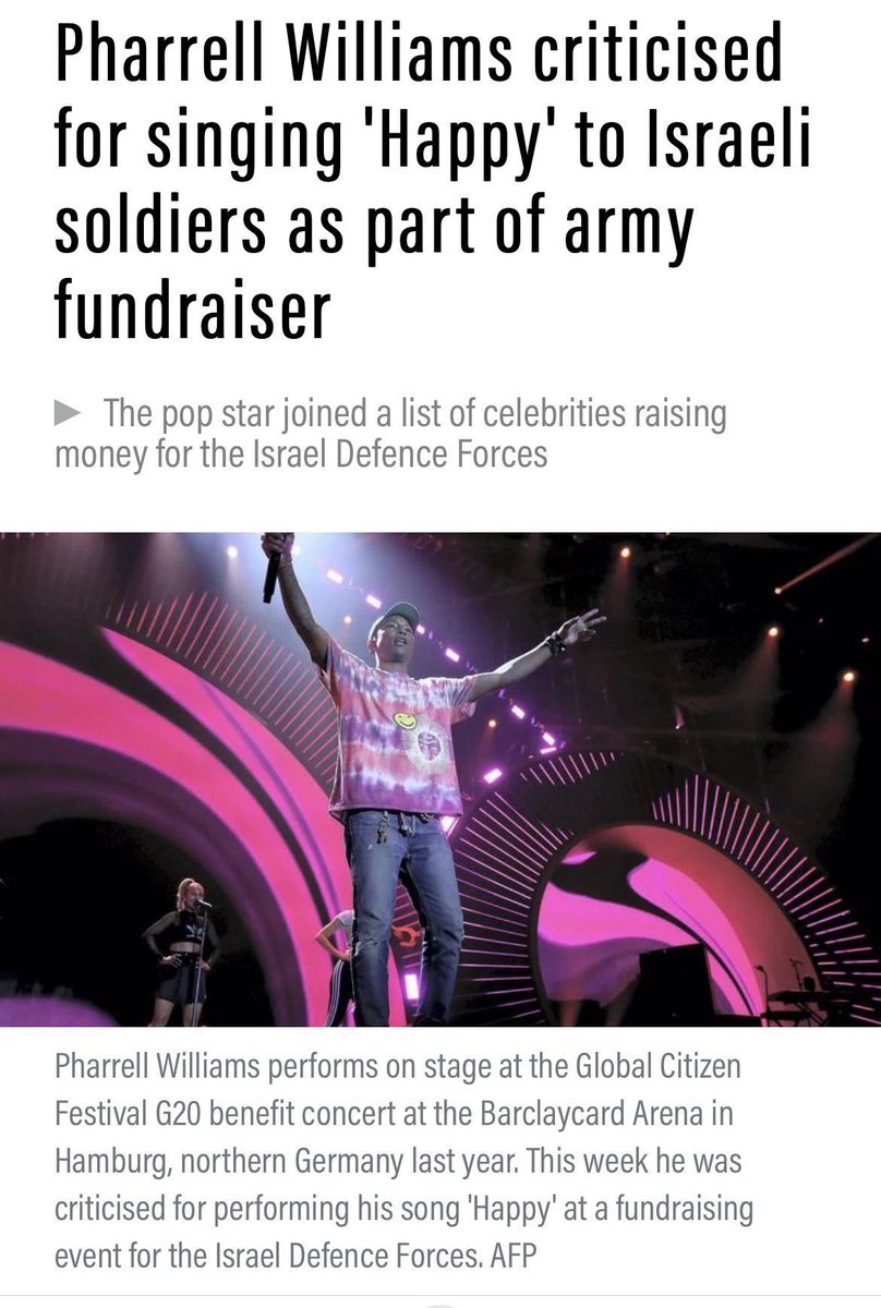 Pharrell Williams raised over 60 MILLION dollars in 2018 for ‘israeli’ IOF terr0rists. the terr0rist settler-colony ‘israel’ is committing genocide against Palestinians and their children. B0mbing, slaughtering and starving millions of civilians in Gaza. <a href="/Pharrell/">Pharrell Williams</a> FUXK YOU.