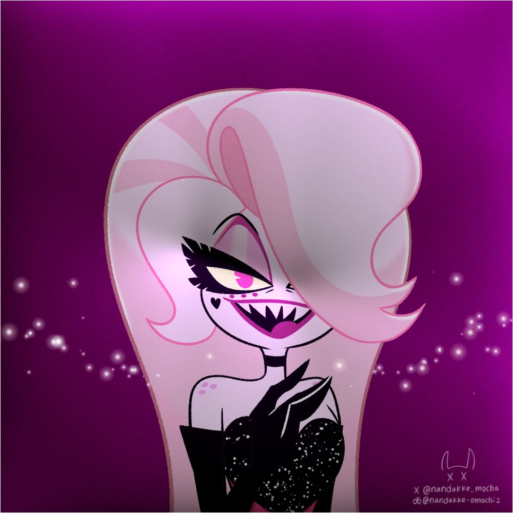 可愛すぎる…！
そしてモリーちゃんと似てるって思っちゃった🥹

#HazbinHotel 
#HazbinHotelFanart 
#HazbinHotelAngelDust