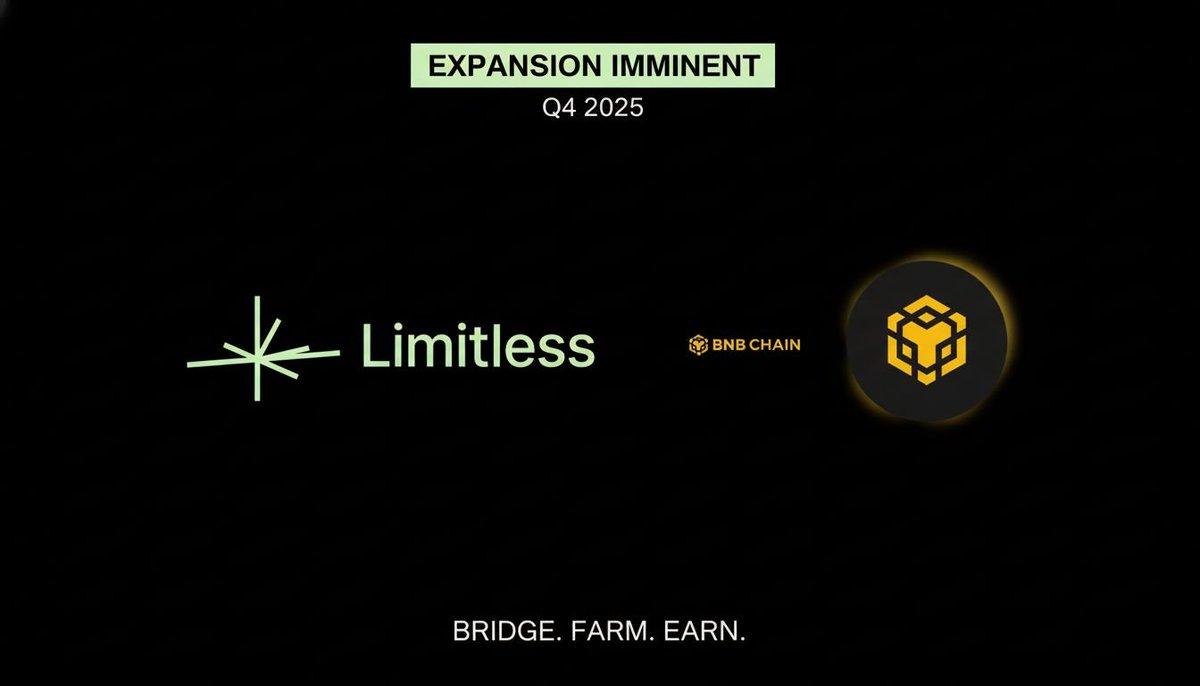 notee_xyz's tweet photo. Next major catalyst for @trylimitless ($LMTS): The BNB Chain expansion, confirmed for Q4.

It's the classic "new chain launch" play. Expect boosted incentive 'Epochs' to attract liquidity. Rewards are always highest for the first.

This is the clear pre-Binance listing narrative. https://t.co/khqwXv8aFL