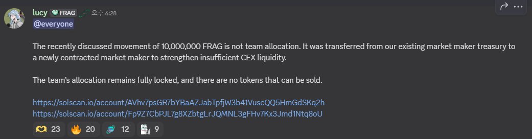 likelike0514's tweet image. 와우!!
평소에 디스코드에 한마디도 없던 그들이 이 글에는 왜 이렇게 빠르게 반응하는 걸까요?
이유가 너무 궁금해요

@fragmetric @sangdotsol #frag

Why are they responding so quickly to this post when they never say a word on Discord normally?
I&apos;m so curious about the reason.