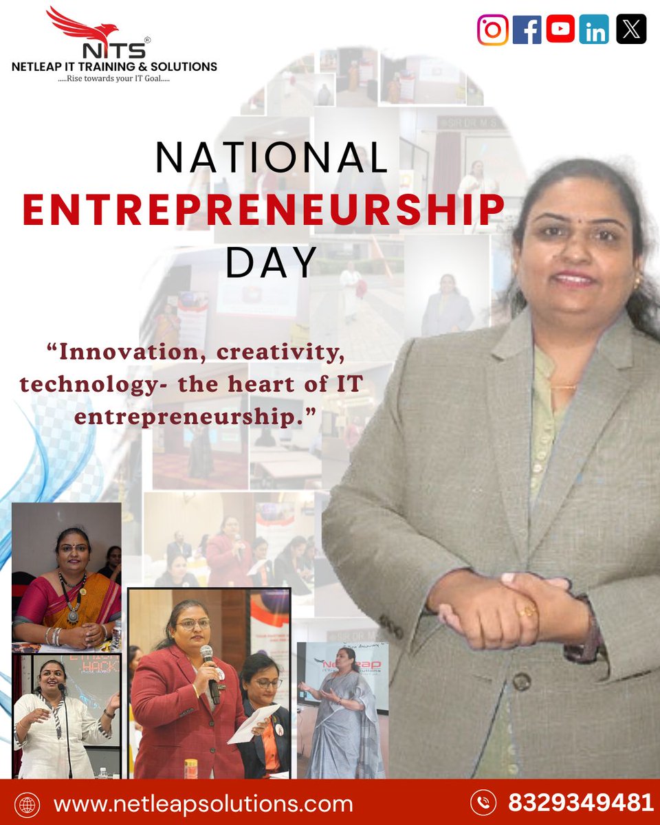 netleap_it's tweet image. Happy Entrepreneur Day to our boss Mrunal Mam, the powerhouse behind every innovation at NetLeap!

Your tech vision, leadership, and dedication keep us moving forward. 💡💻🚀

#HappyEntrepreneurDay #WomenInTech #TechLeader #EntrepreneurLife #NetLeap #BossLady #LeadershipInTech