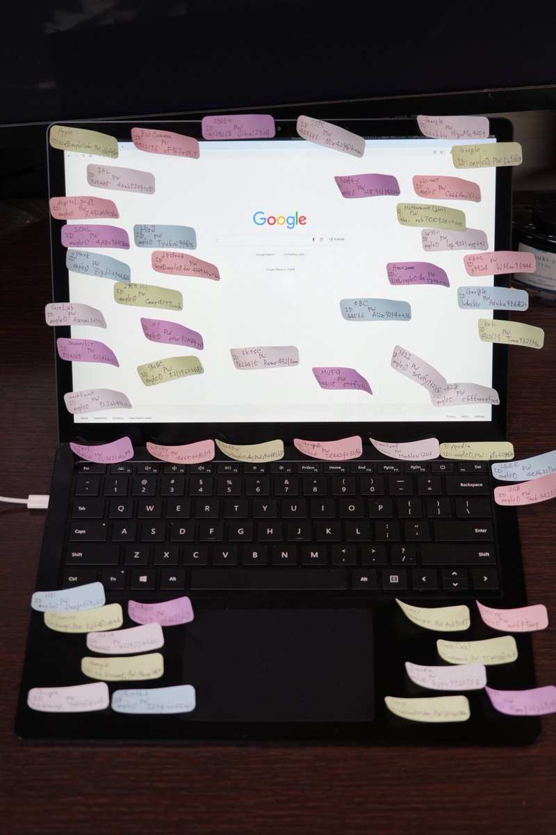 tensorcore's tweet image. &quot;What Can a Thief Truly Take?&quot; #2

tsuki

2025
Sticky notes, handwritten IDs and passwords, laptop computer