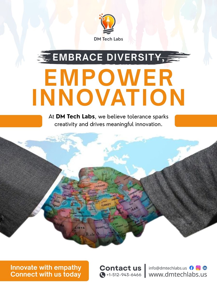 dmtechlabs_'s tweet image. Tolerance fuels innovation. 🌈
At DM Tech Labs, we celebrate the power of diverse minds coming together to create smarter, kinder, and more inclusive technology. 💻✨
#InternationalDayForTolerance #DiversityInTech #InclusiveInnovation #EmpathyDrivenTech #DMTechLabs #USA