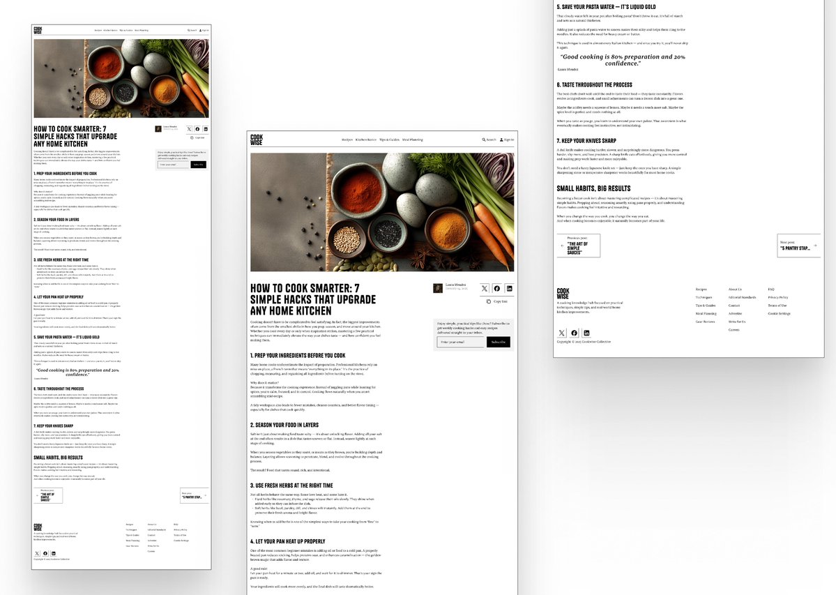 DesignerAleksa's tweet image. Day 10 of my 100-day UI Challenge — completed in 3 hours.

Today I tackled a full blog post layout focused on hierarchy, readability, and content flow.

Another day, another skill leveled up.
#UIDesign #UIChallenge #DesignThinking #Figma