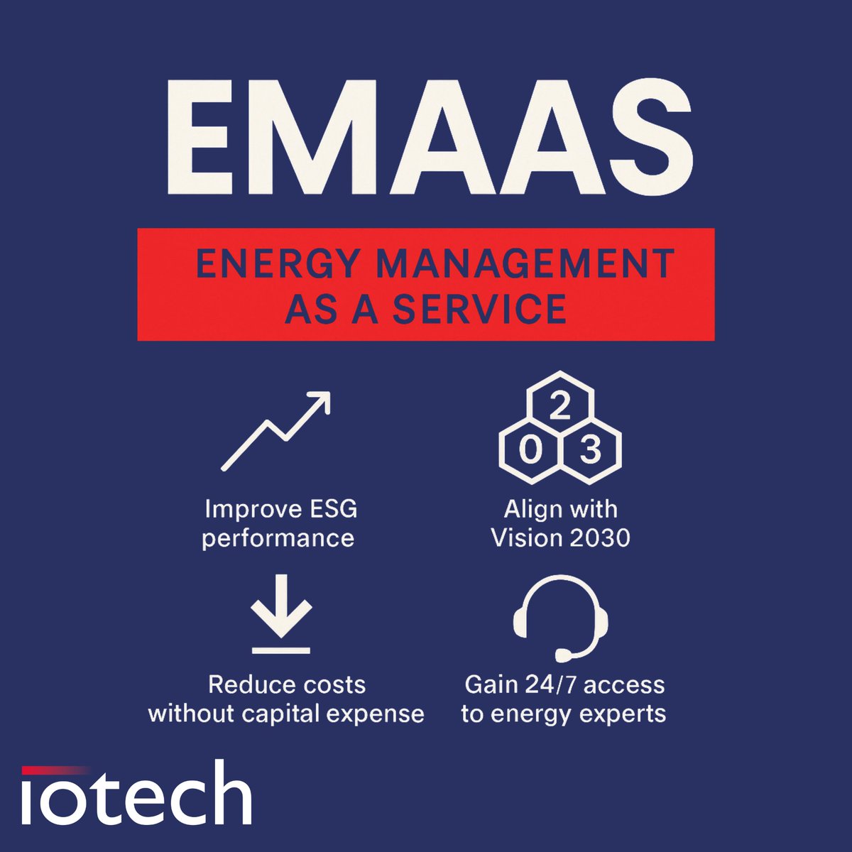 IoTechEnergy's tweet photo. Businesses are no longer burdened by upfront investments in hardware, software, or teams.
With #EMaaS, Iotech delivers a complete solution, monitoring, analytics, automation, and support, bundled as a service, with costs covered by the savings generated.
https://t.co/FLLBDCq3q4 https://t.co/NQvWWwiQjR