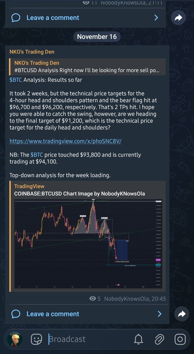 $BTC analysis from weeks ago in the community; results yielded and evidence attached. The psychology between impatience and being too patient. GM GM #Web3