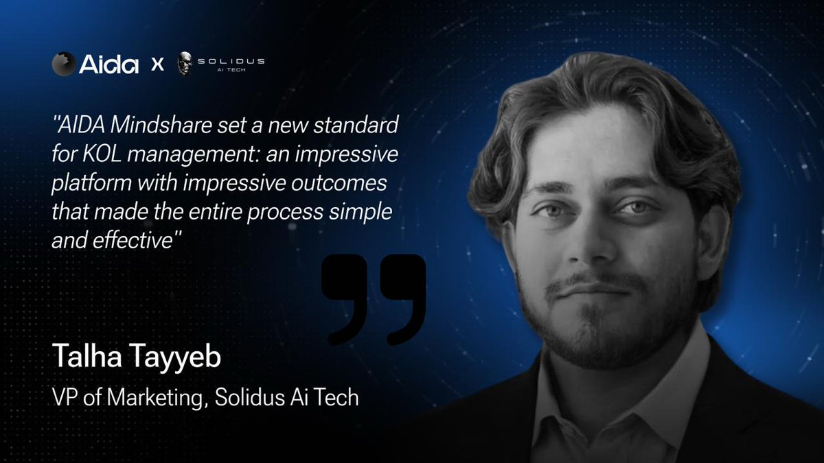 aidappcom's tweet image. Great to see industry leaders recognizing the value AIDA MindShare delivers

Huge thanks to @AITECHio and Talha @chatgpteeee for putting their trust in AIDA and recognizing the impact that outcome-driven KOL management can deliver

When partners actively highlight our simplicity,…