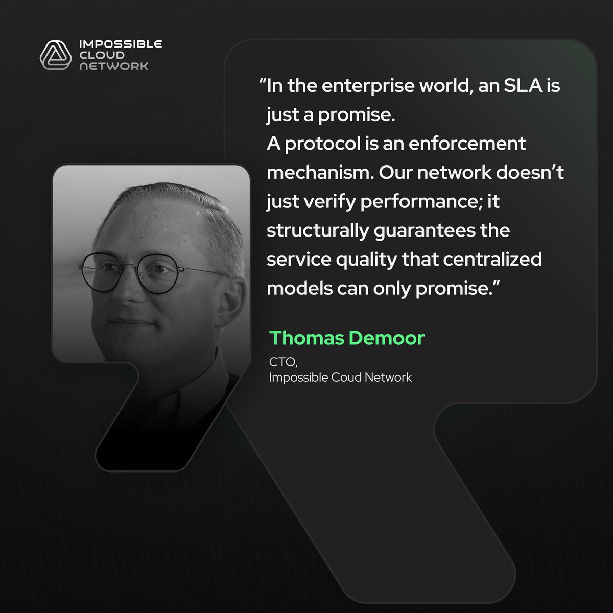 💡Technical insight: Why Protocol-Enforced Performance is Non-Negotiable?

Our CTO, Thomas Demoor sets the difference between traditional cloud and the AI cloud.

"Our architecture decouples resources from performance enforcement, using HyperNodes to provide verifiable,