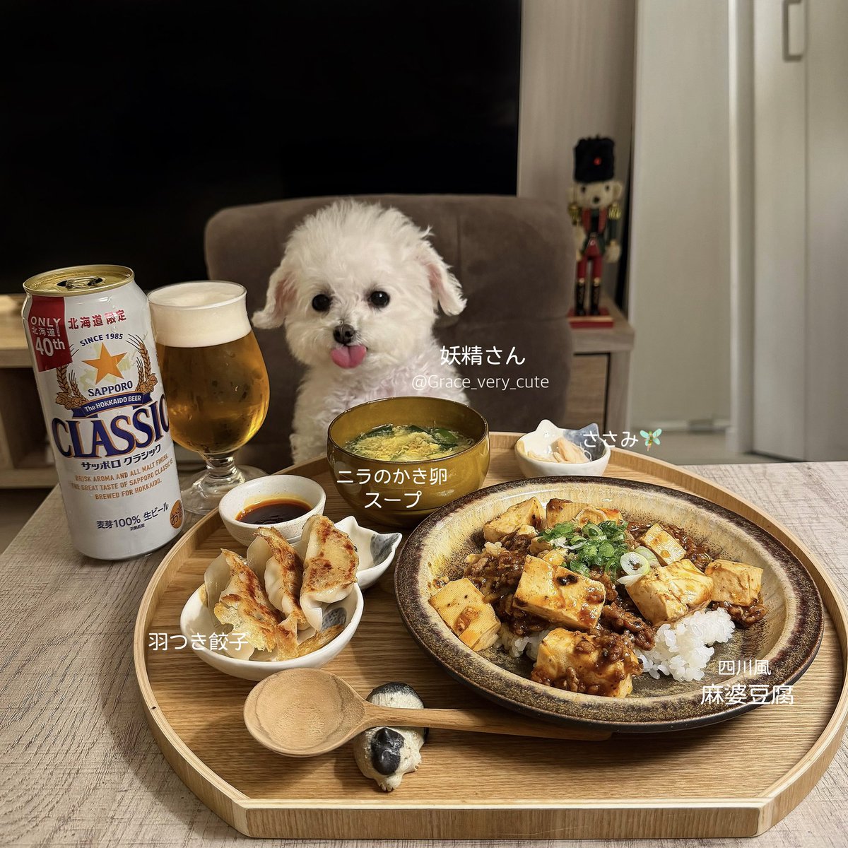 Grace_very_cute's tweet image. スピード中華飯（20分）
妖精さんのレアな表情…( ￣～￣ )🥟