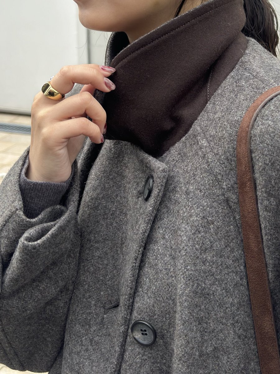 Coat STUDIOUS Collar 2024AW Wool Stand ジャケット・アウター