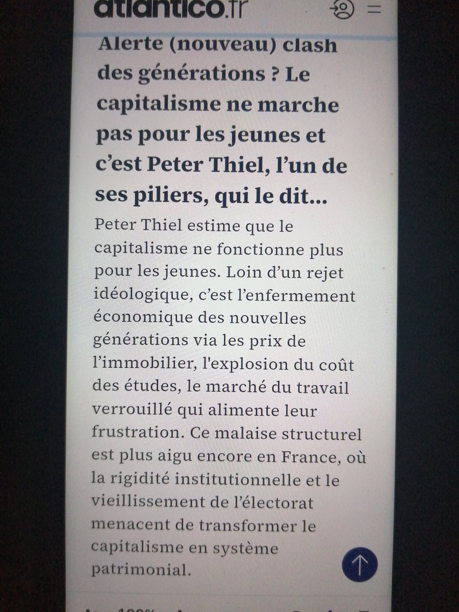 Le #Capitalisme ne fait plus recette chez les jeunes américains.

Peter Thiel