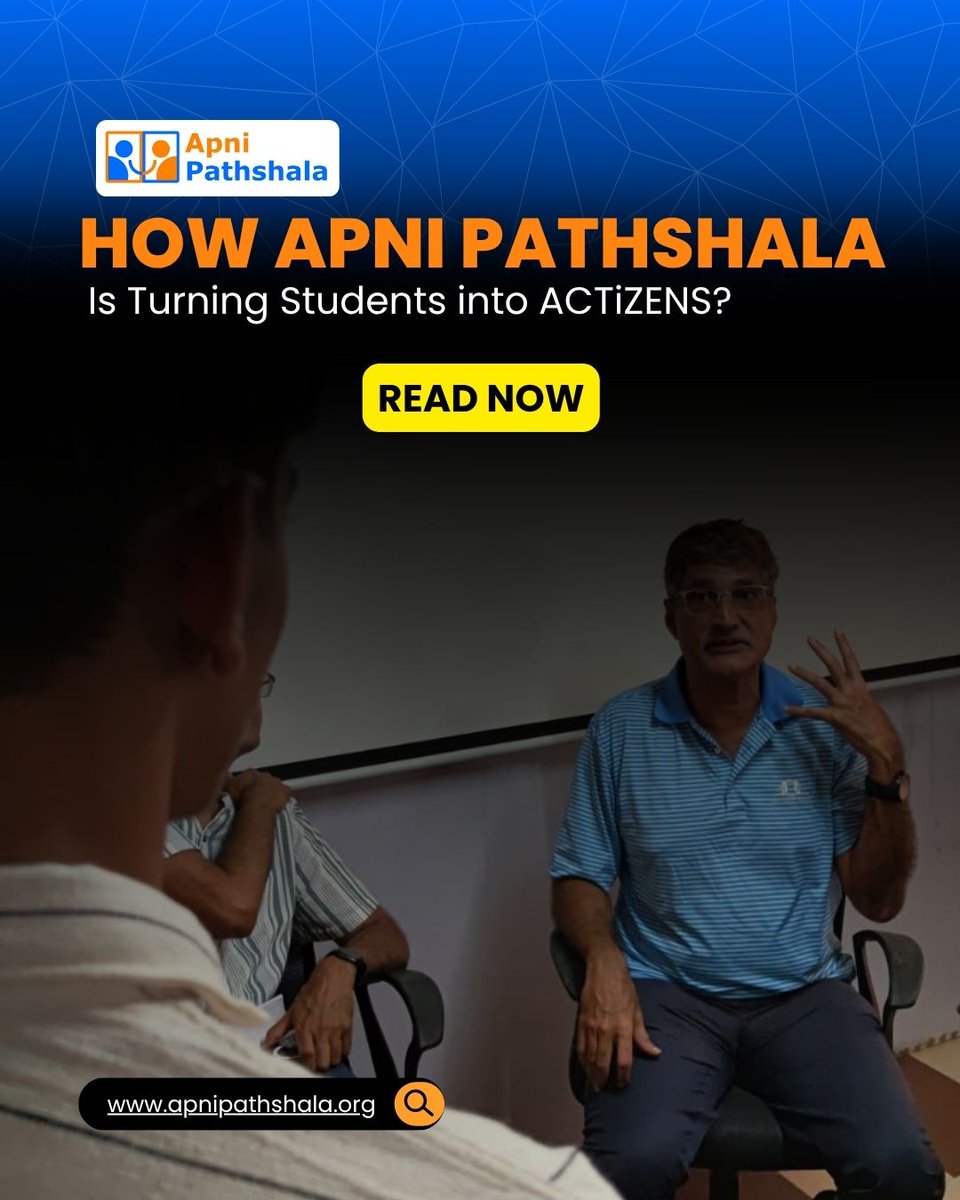 apnipathshalain's tweet photo. What are Actizens, and how is Apni Pathshala helping students become future change-makers?
This special blog, written by Dr Aniruddha Malpani, explains how students are learning to think, act, and create impact.
Don't miss out: https://t.co/KolmnGP5Ro
#Actizens #Leadership #ApniPathshala #FutureOfLearning