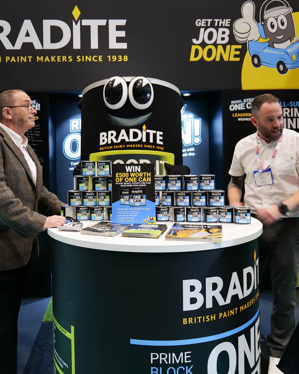 braditepaints's tweet image. Head to Stand 89 at @PDShow1  to meet the Bradite team and pick up your FREE One Can sample!

18-19 June, 9am - 4pm
Bolton Wanderers Stadium

See you there! 
#braditepaints #paintshow #onecan