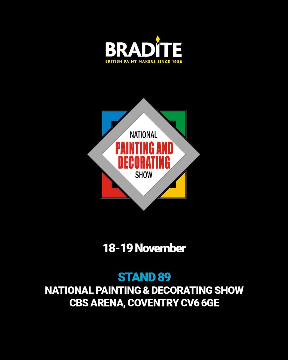 braditepaints's tweet image. Head to Stand 89 at @PDShow1  to meet the Bradite team and pick up your FREE One Can sample!

18-19 June, 9am - 4pm
Bolton Wanderers Stadium

See you there! 
#braditepaints #paintshow #onecan