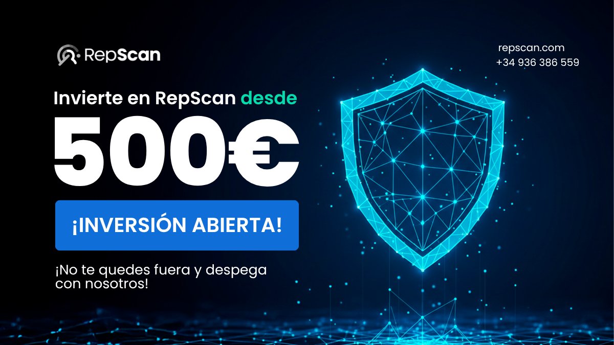 repscan's tweet image. 🚀 Abrimos crowdfunding.
Si quieres invertir en una empresa que elimina contenido dañino y protege la reputación de miles de personas y negocios, este es el momento.
Crowdfunding abierto en @Startupxplore (CNMV).
👉 zurl.co/p1sFp
#Crowdfunding #Inversión