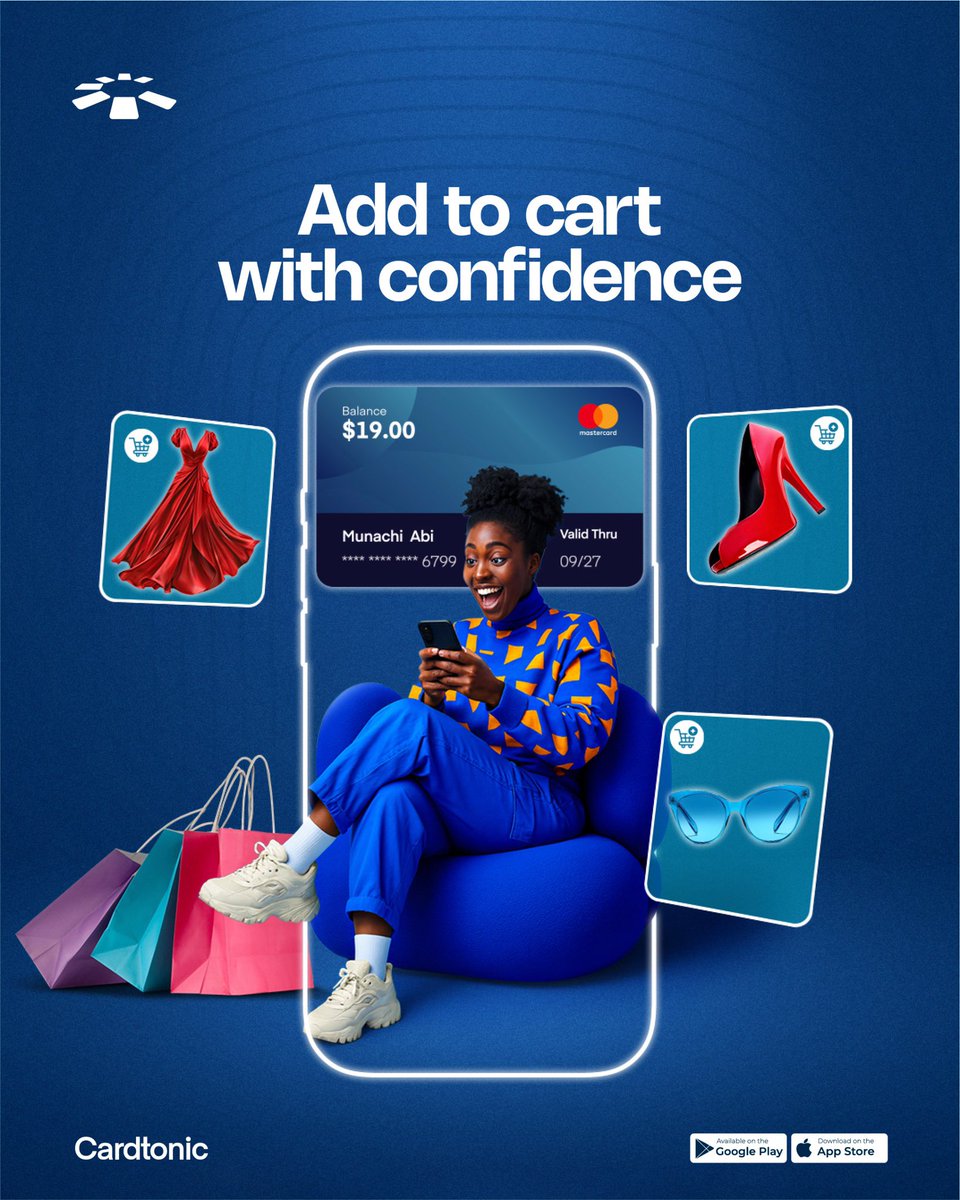 cardtonic's tweet image. Confidence is key when shopping online. 

Add your favorites to your cart and pay with your virtual card.

Get your virtual card and enjoy worry-free online checkout!

#Cardtonic #VirtualCardMagic #UseCardtonic