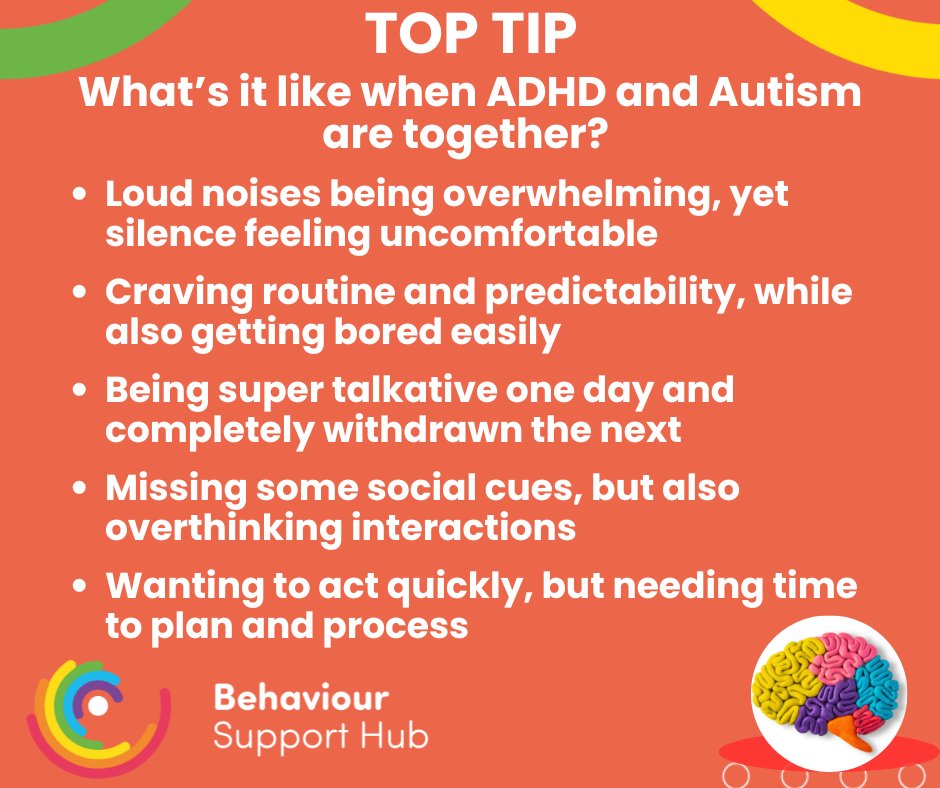 Behaviourhub's tweet image. ADHD + Autism together can be a mix of strengths &amp;amp; challenges.
💬 We provide support for families, carers &amp;amp; professionals. Message us today.
Support our work: localgiving.org/charity/behavi…
#Neurodiversity #ADHD #Autism #SupportForFamilies #YouAreNotAlone