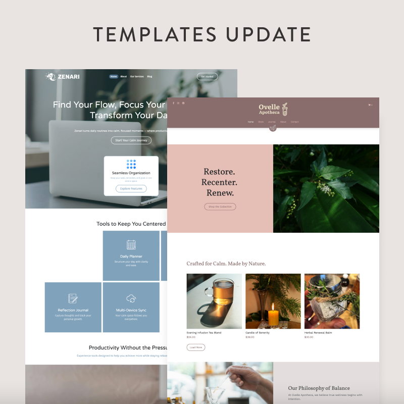 New templates are up again! We're highlighting our amazing new features to inspire your creativity. #websitedesign #website #Strikingly