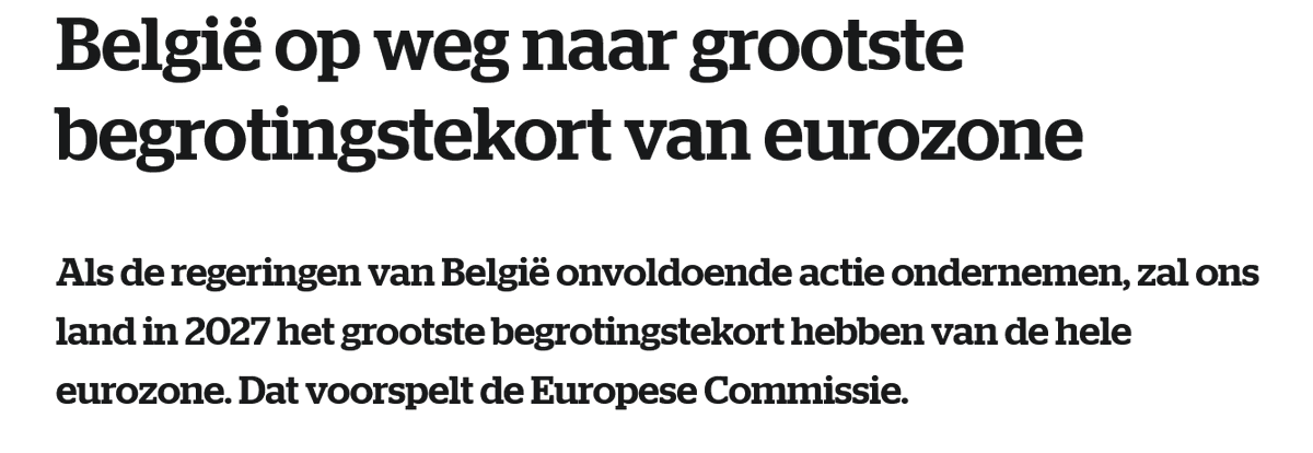 Decennia lang financieel wanbeheer #Belgie komt tot een conclusie. Een staat kan niet failliet gaan maar, 't is bijna hetzelfde. Nu is het alle hens aan dek! 'Iedereen moet meewerken', inleveren, vooral de gewone burger. Niet de moddervette overheden. F**K you! Own your own shit.