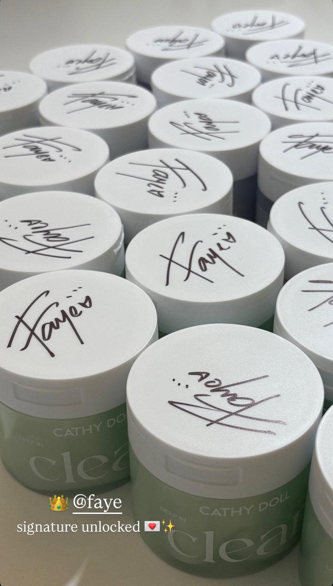 บนอีกรอบนี้ ถ้าถั่วได้กระปุกพร้อมลายเซ็นพี่ฝ้าย แจกเงิน 300/1 คนค่ะ สาธุ99เด้อ🙏

CATHYDOLL SHOP X PERAYA
#CathydollLiveBalancexFaye