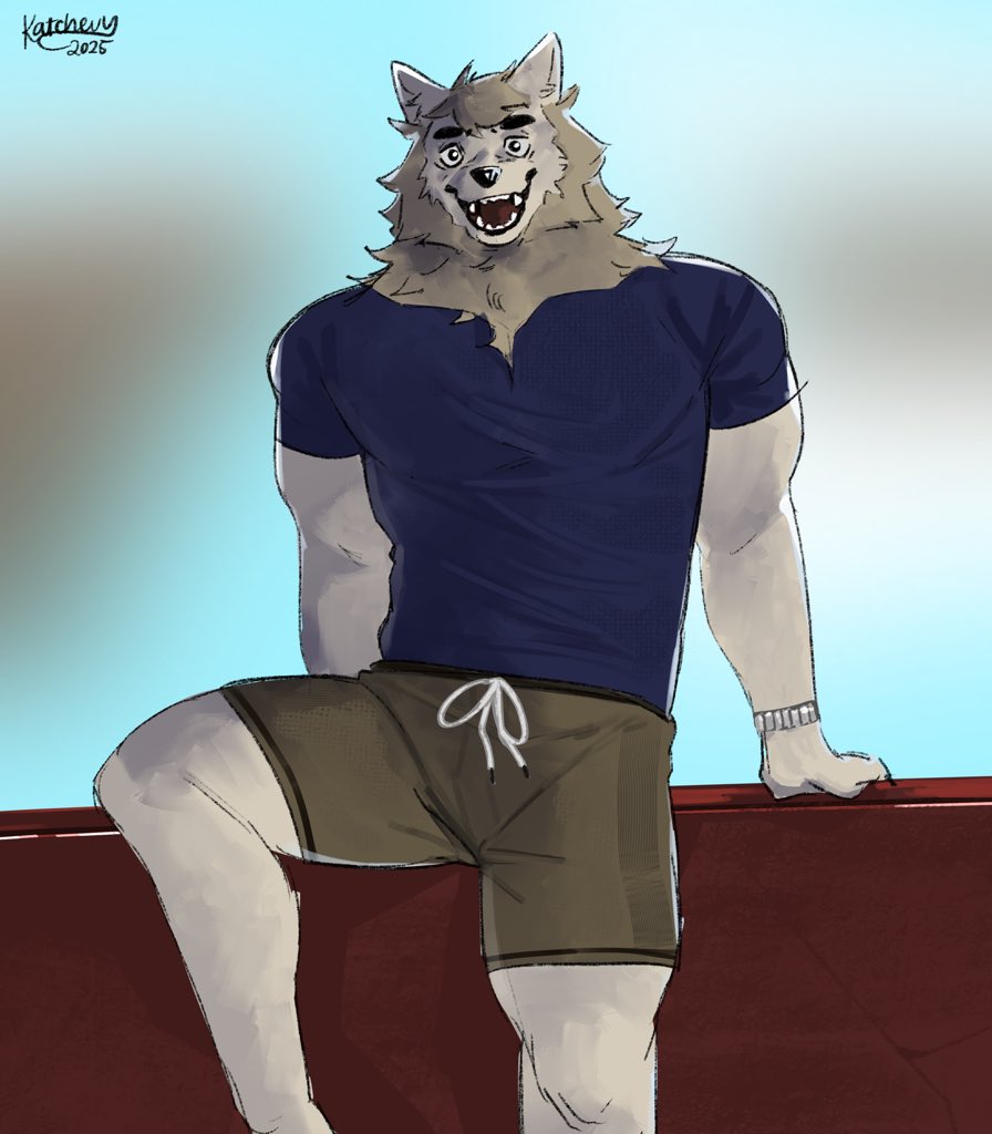 Just a Chill guy!

#AnthroWolf
#FurryArt
#AnthroArt
#WolfArt