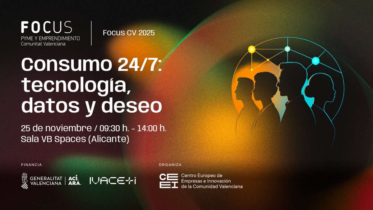 ceeivalencia's tweet photo. 🛍️ 📲 En el #FocusPymeCV 2025 reflexionaremos sobre el consumo actual y cómo llegar a los clientes hoy en día. 

Os esperamos el 25 de noviembre en esta jornada empresarial gratuita organizada por la Red CEEI CV. 

Sigue leyendo en @valenciaplaza 🗞️ https://t.co/GwMSOEl81G https://t.co/WqW0kJXbxl
