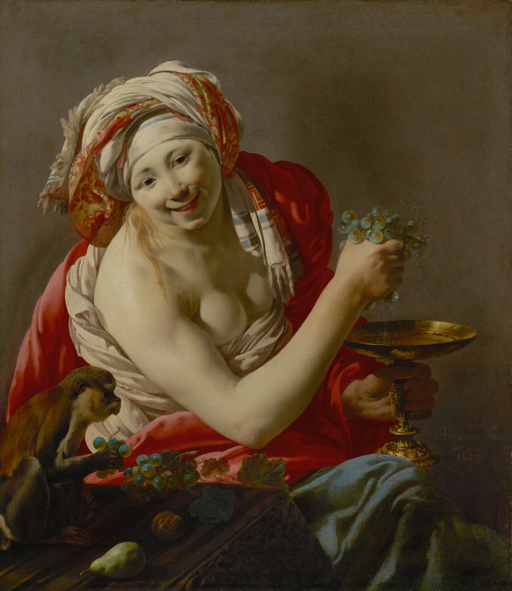 BACCHANTE AVEC UN SINGE
Hendrick ter Brugghen, 1627 - Getty Center, Los Angeles, Californie
Métaphore de l'ivresse et de la luxure ou allégorie du goût ?
musee-virtuel-vin.fr/vin-des-connai…