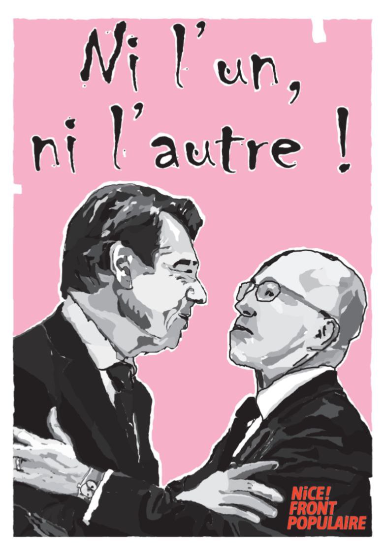 Estrosi &amp; Ciotti : NI L'UN NI L'AUTRE !

Plus de 30 ans à fleurter avec l'extrême droite. Jusqu'à l'épouser !
Mêmes outrances,
mêmes climats affairistes,
mêmes surenchères démago,
mêmes solutions court-termistes...

Les 15 et 22 mars 2026,
votez DAMIANO !

#NiceFrontPopulaire