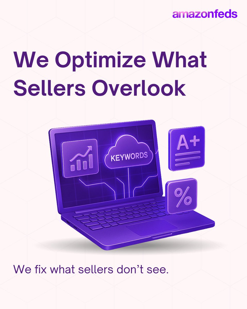 amazonfeds's tweet image. Most sellers chase the obvious — we focus on what’s hidden.
At AmazonFeds, we uncover the missed keywords, content gaps, and conversion leaks that quietly hold your growth back.
Small optimizations. Massive results.
#AmazonFeds #AmazonOptimization #EcommerceGrowth #FBAExperts
