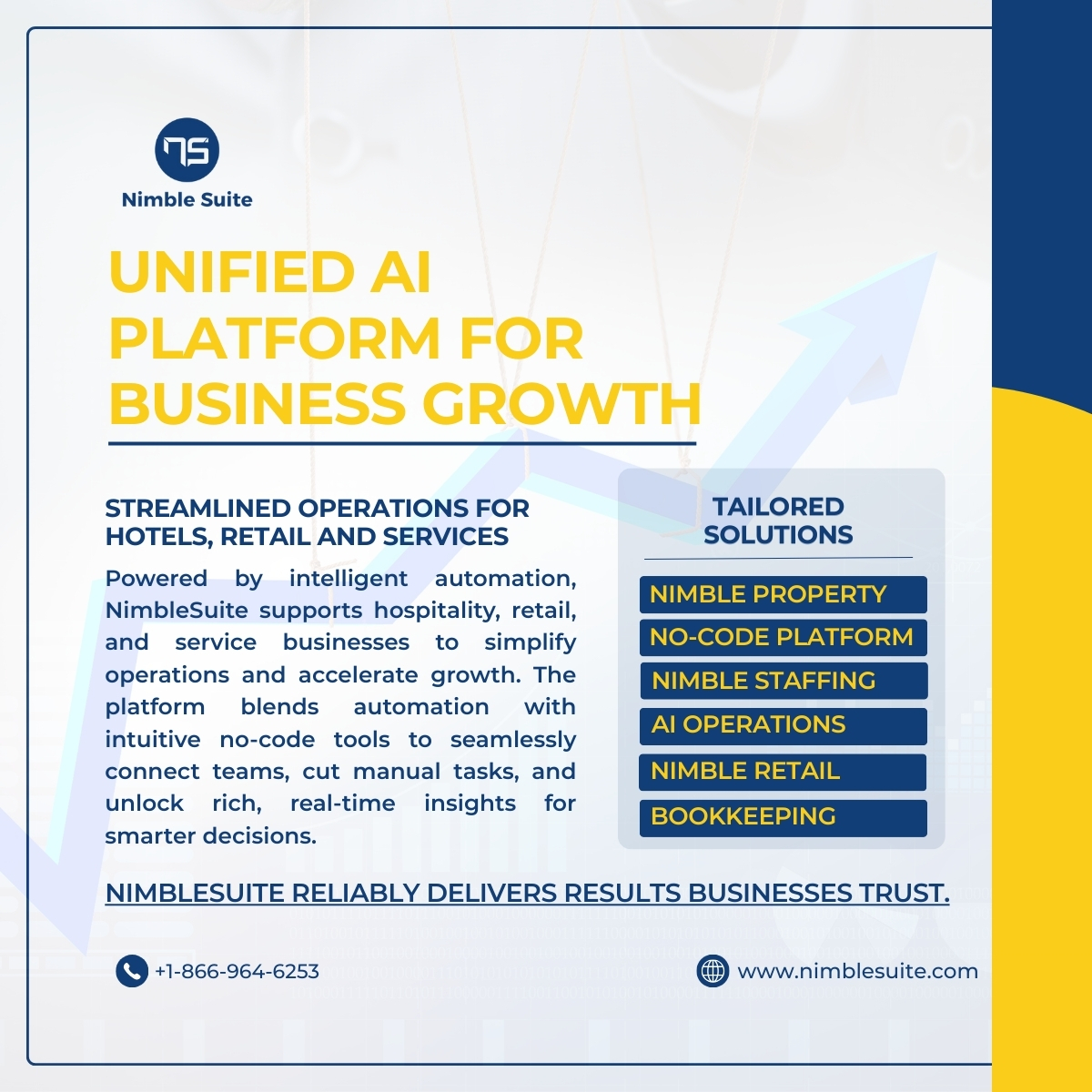 nimblesuite's tweet image. Work smarter with Nimble Suite — automate tasks, streamline workflows, and get real-time insights for hotels, retail &amp;amp; service businesses.
🌐 nimblesuite.com
#NimbleSuite #BusinessAutomation #NoCodePlatform #DigitalTransformation