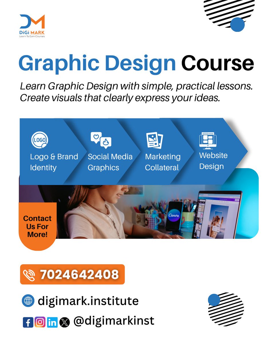 digimarkinst's tweet image. If you are ready to enter the creative field, our graphic design course in Jabalpur provides practical lessons, designed to get you designing with clarity and confidence. 

📞 Call/WhatsApp: 7024642408 
🌐 digimark.institute/graphic-design…

#graphicdesigncourse #graphicdesigntraining
