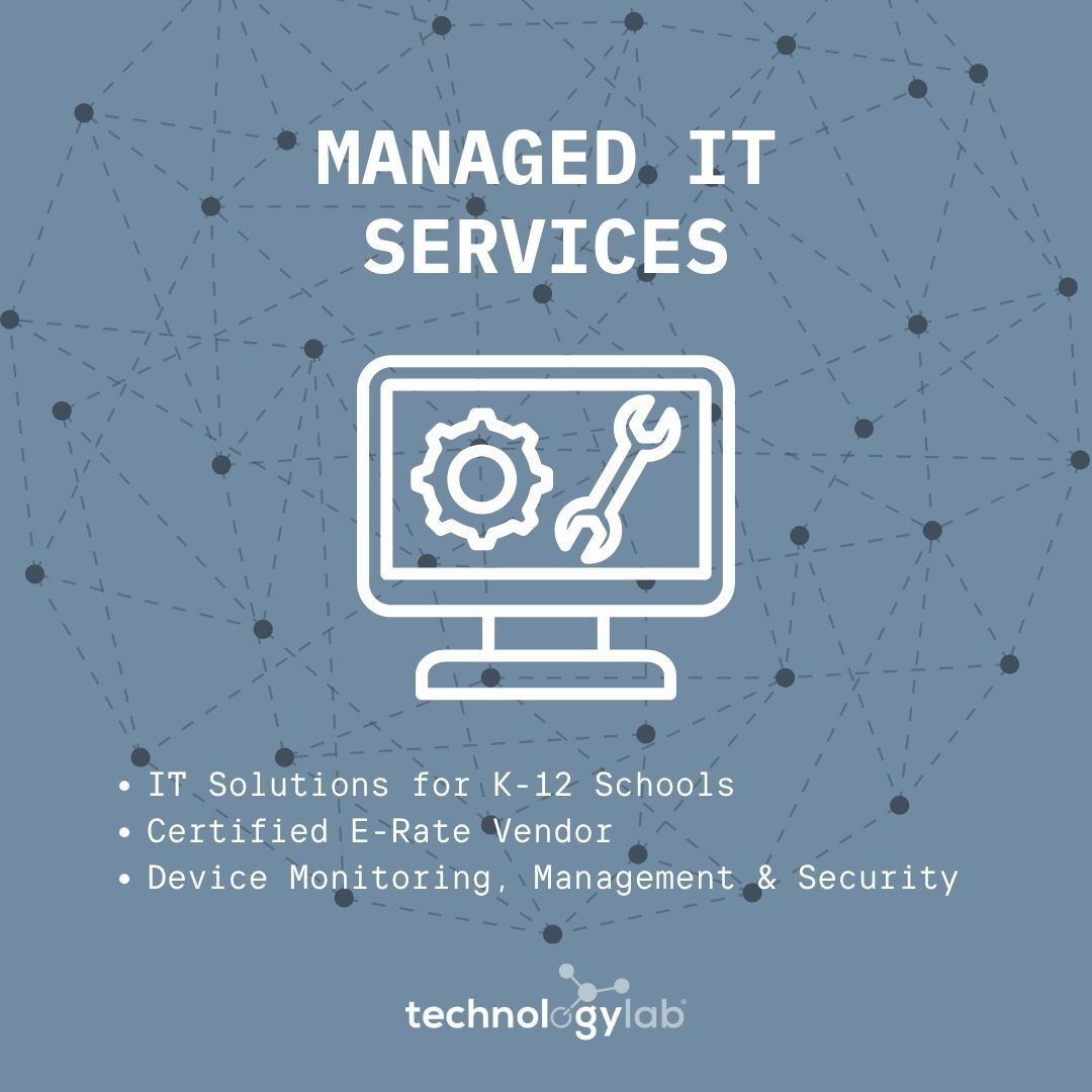 TechnologyLabIT's tweet photo. Managed IT Services: Comprehensive Support for K-12. 🛠️

Get all the IT expertise your school needs in one strategic partnership. Book a Free Discovery Call: https://t.co/NGIILUDjk7

#ManagedITServices #CertifiedVendor #DeviceManagement #SchoolSecurity #TechnologyLab https://t.co/RvNR8iUmgK