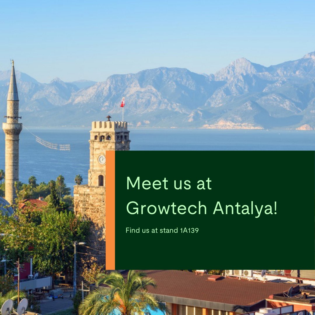 GreenTechRAI's tweet image. Meet us at Growtech Antalya! 🌿

Job Knook and Joran Tienpont are ready to welcome you this week at our stand 1A139. They are excited to share the latest updates on GreenTech Americas, GreenTech Amsterdam, and our newest event: GreenTech North America!
