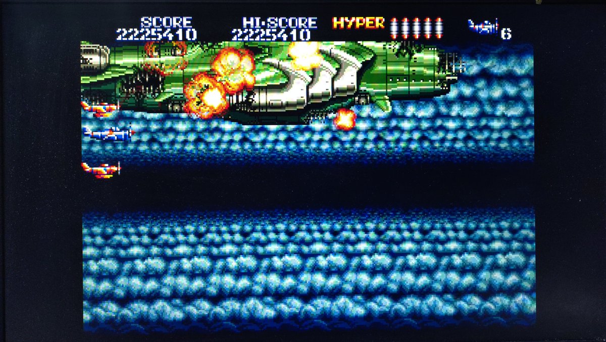 moetarou7's tweet image. P-47II MD
まだ試していないこと『ボムストックをMAXにする』を試す。
ボムでの稼ぎを捨てて溜め込む。良いことあるかもと思ったけど、表示振り切ってストック出来るだけでMAX重ね取りボーナスなどは無かった。
あと、5面で隠し1UP見つけた。

#P47 #ジャレコ #シティコネクション